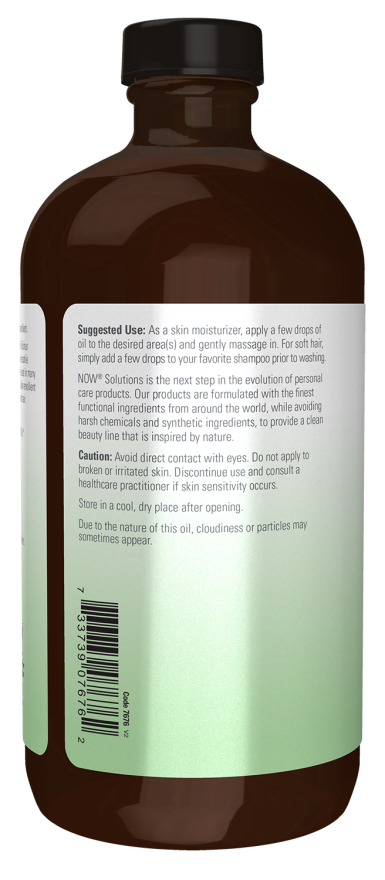 Castor Oil Organic in Glass Bottle 473ml-NOW Supplements-Matakana Pharmacy