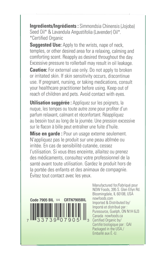 NOW Essential Oil Lavender Calming Blend, Organic Roll-On-NOW Supplements-Matakana Pharmacy