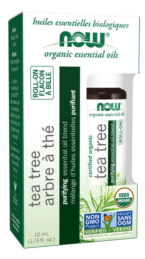 NOW Essential Tea Tree Essential Oil Blend Organic Roll-On 10ml-NOW Supplements-Matakana Pharmacy