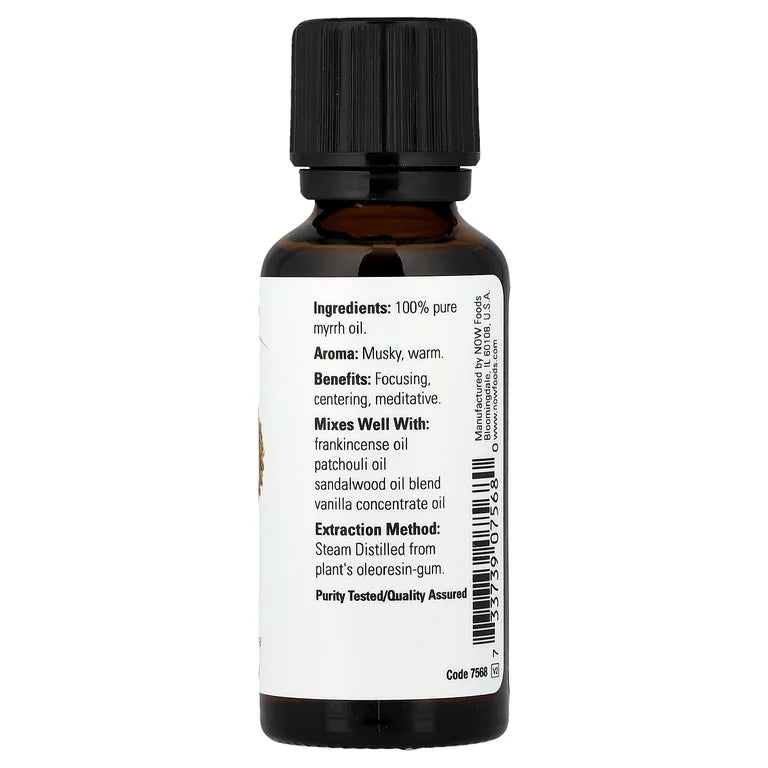 Essential Oil 100% Pure Myrrh 30ml-NOW Supplements-Matakana Pharmacy
