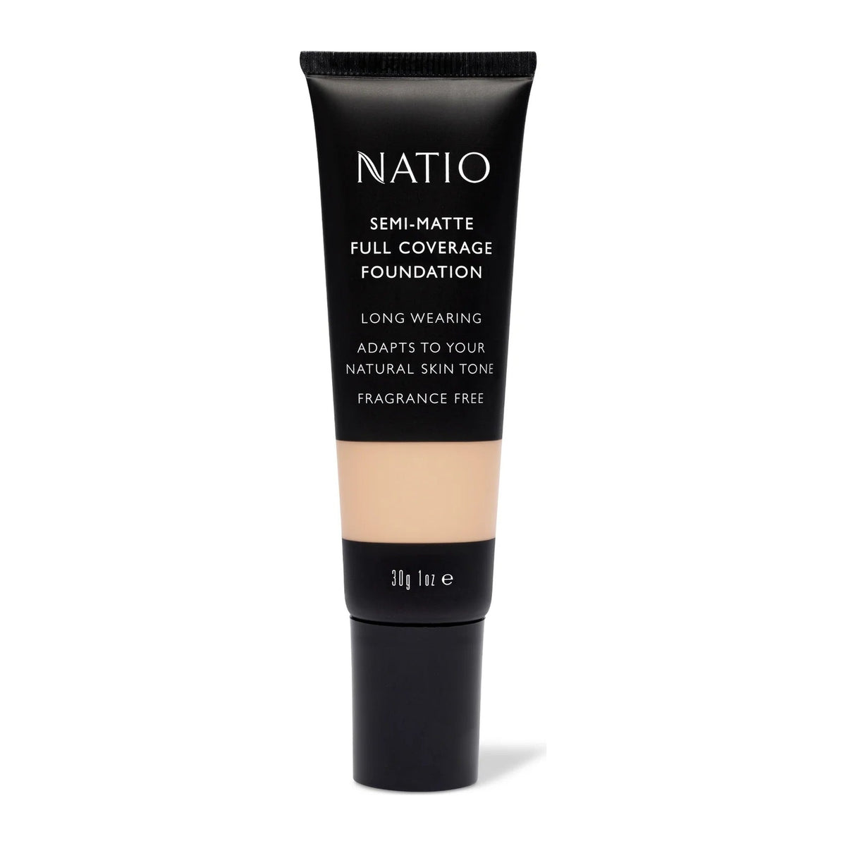 Semi Mat Full Cov. Fnd Van 30g by Natio, front of pack