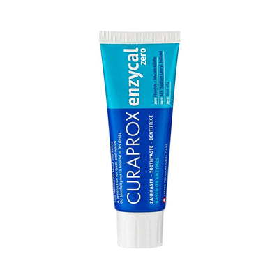 Curaprox Enzycal zero fluoride-free toothpaste 75ml, front of tube