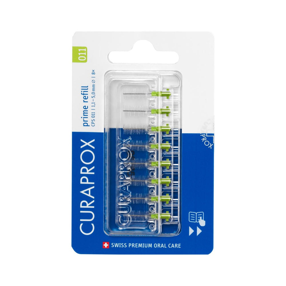 Curaprox CPS 011 prime interdental brush refills, pack of 8