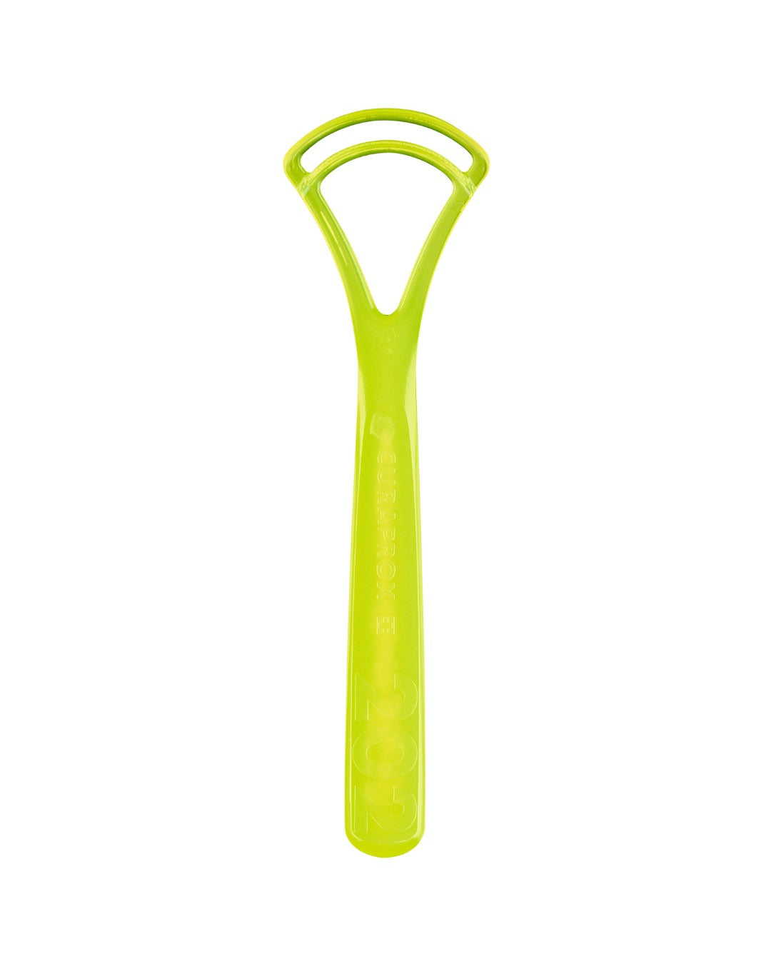A single Curaprox CTC tongue scraper showing the blade