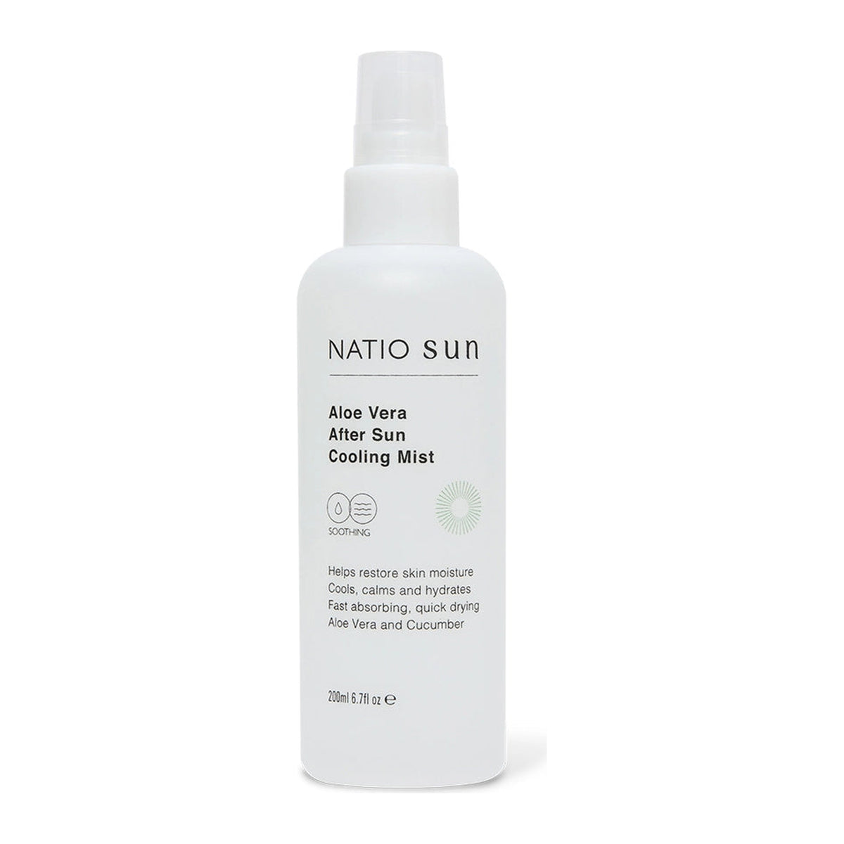 Aloe After Sun Cool Mist 200ml by Natio, front of pack