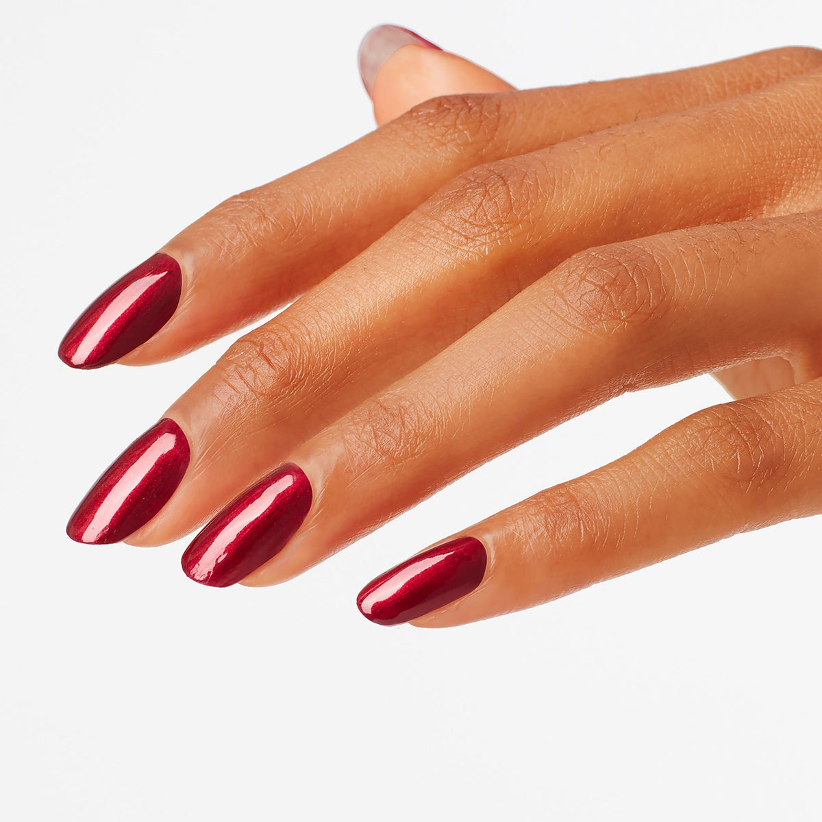 A manicure painted in OPI I'm Not Really a Waitress