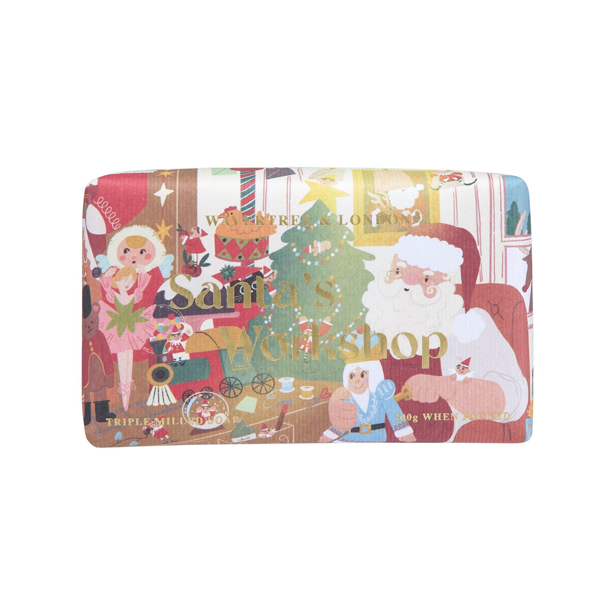 Wavertree & London Santa's Workshop soap bar in its illustrated wrapper