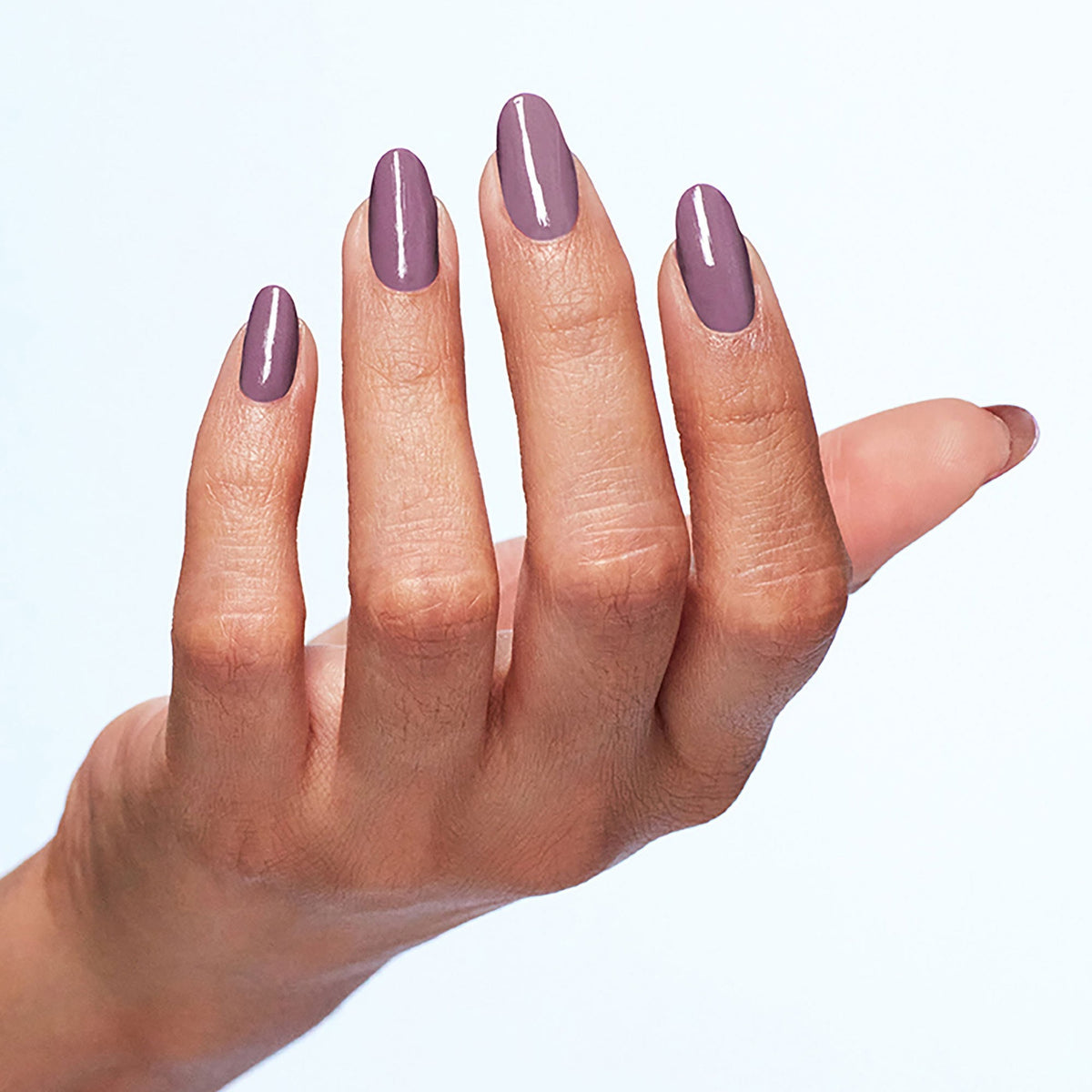 A manicure painted in OPI Incognito Mode