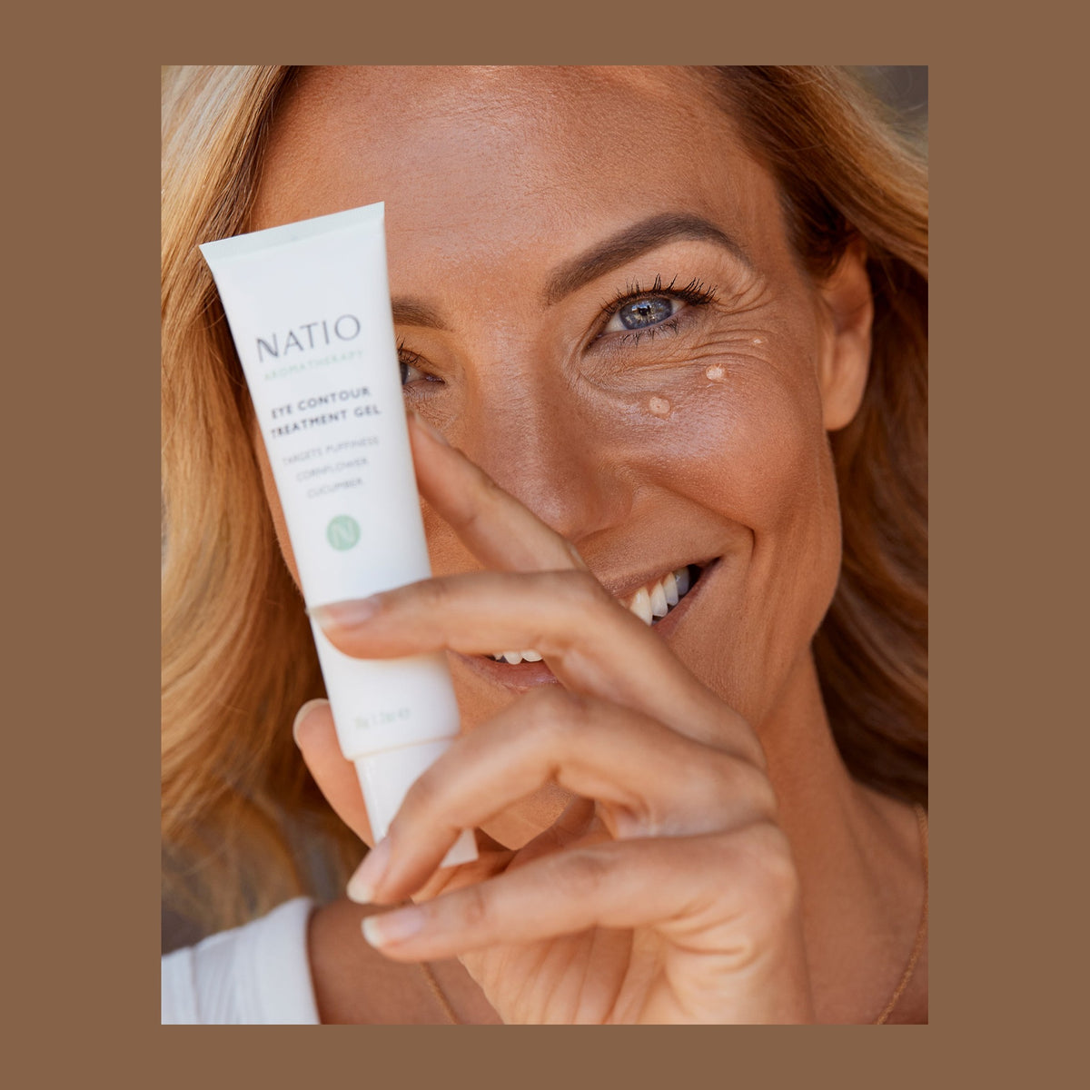 Natio Eye Contour Treatment Gel 35g 2023 shown in use
