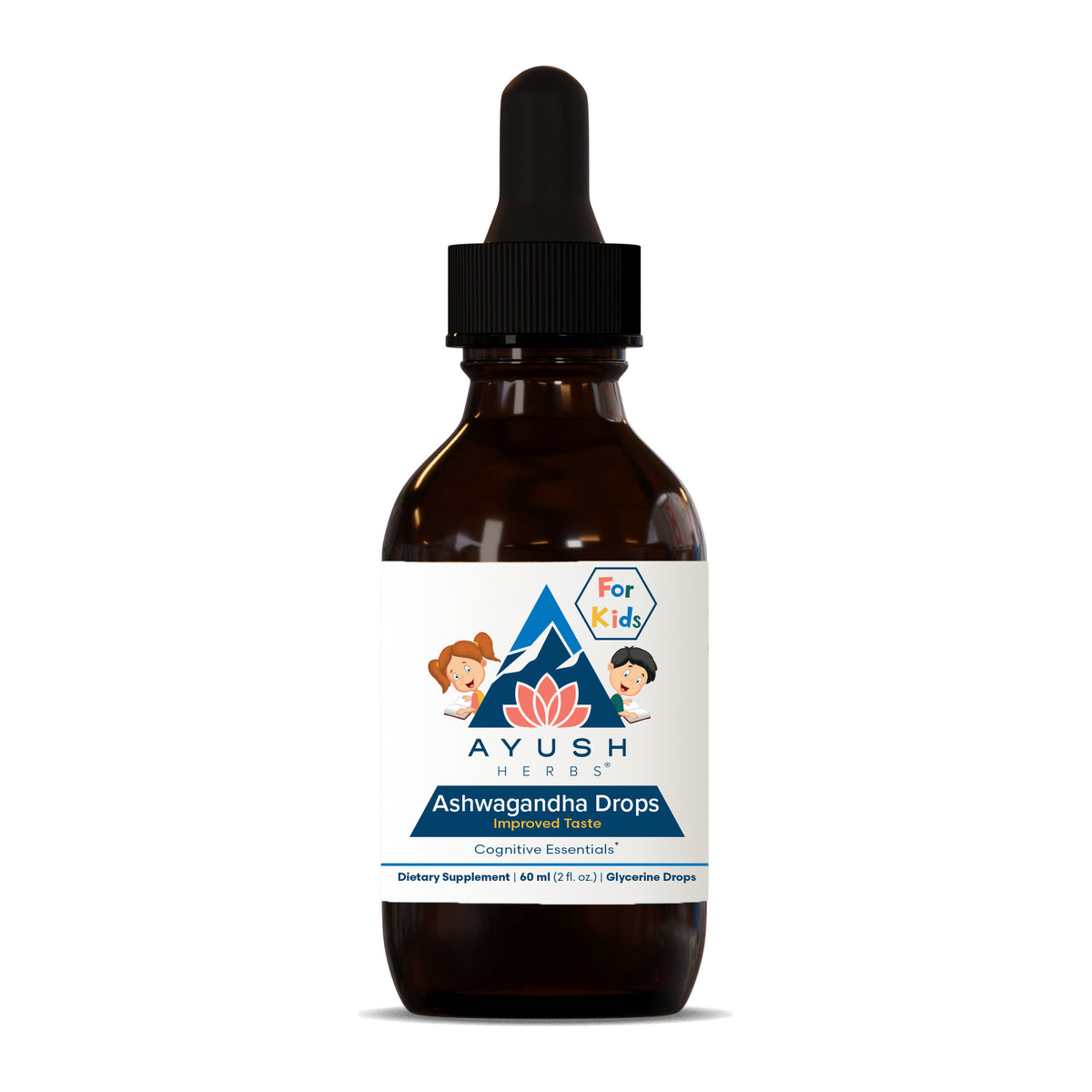 Ashwagandha Drops Kids 60ml front of pack
