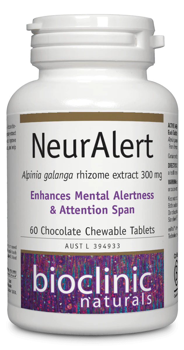 NeurAlert 60 Chewable Tabs-BioClinic Naturals-Matakana Pharmacy