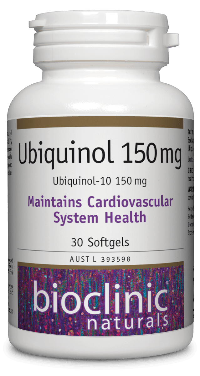 Ubiquinol 150mg 30 Caps-BioClinic Naturals-Matakana Pharmacy