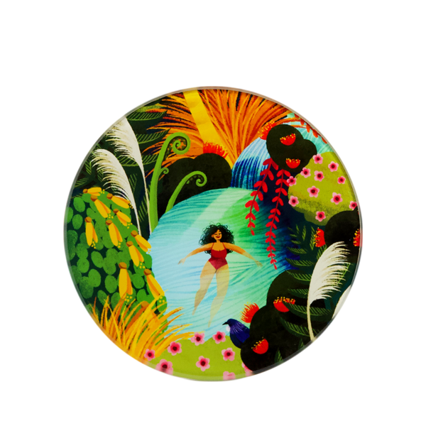 Glass Coasters Wahine In Water-Matakana Pharmacy