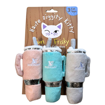 Snuggly Cup 3-Pack Organic Catnip Toys (Teal, Ivory, Blush)-Haute Diggity Dog-Matakana Pharmacy