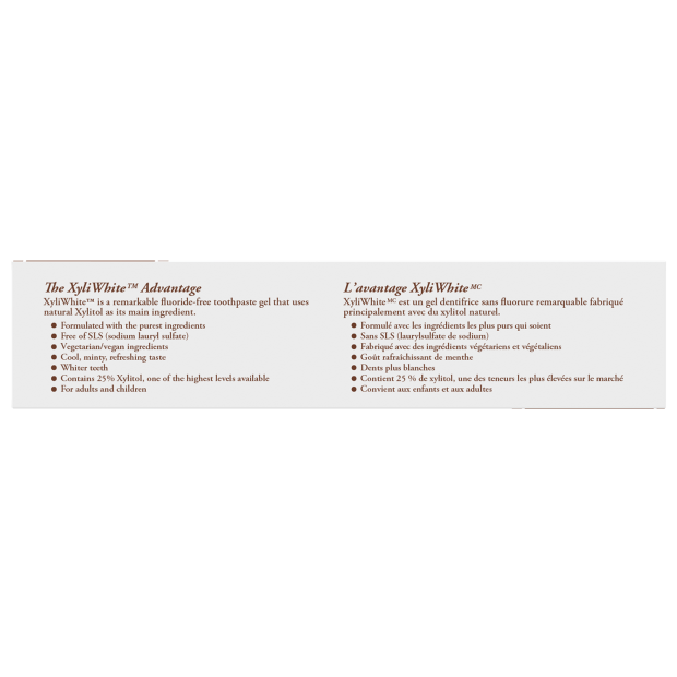 Image of XyliWhite, Toothpaste Gel, Coconut Oil, Mint Flavor 181g ingredients