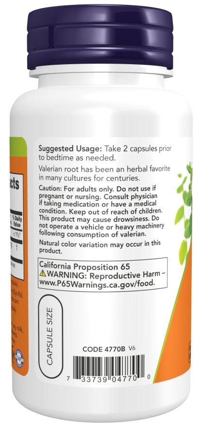 Image of Valerian Root 500mg 100vcaps suggested usage