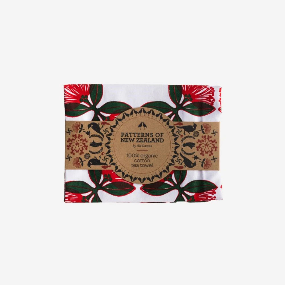 Tea Towel Pohutukawa Design-By Ali Davies-Matakana Pharmacy