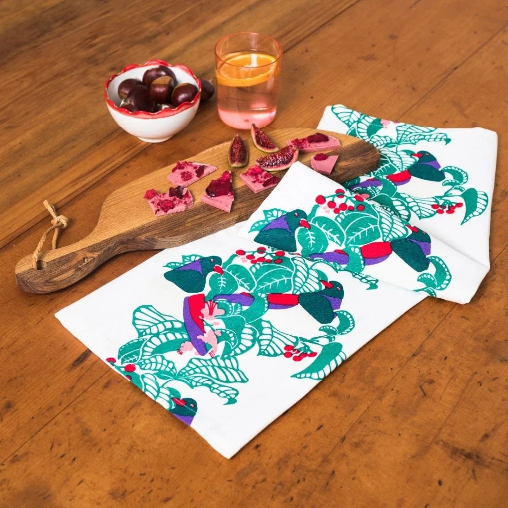 Tea Towel Kereru-By Ali Davies-Matakana Pharmacy