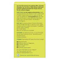 Image of THURSDAY PLANTATION Tea Tree Oil 25ml back of box with instructions