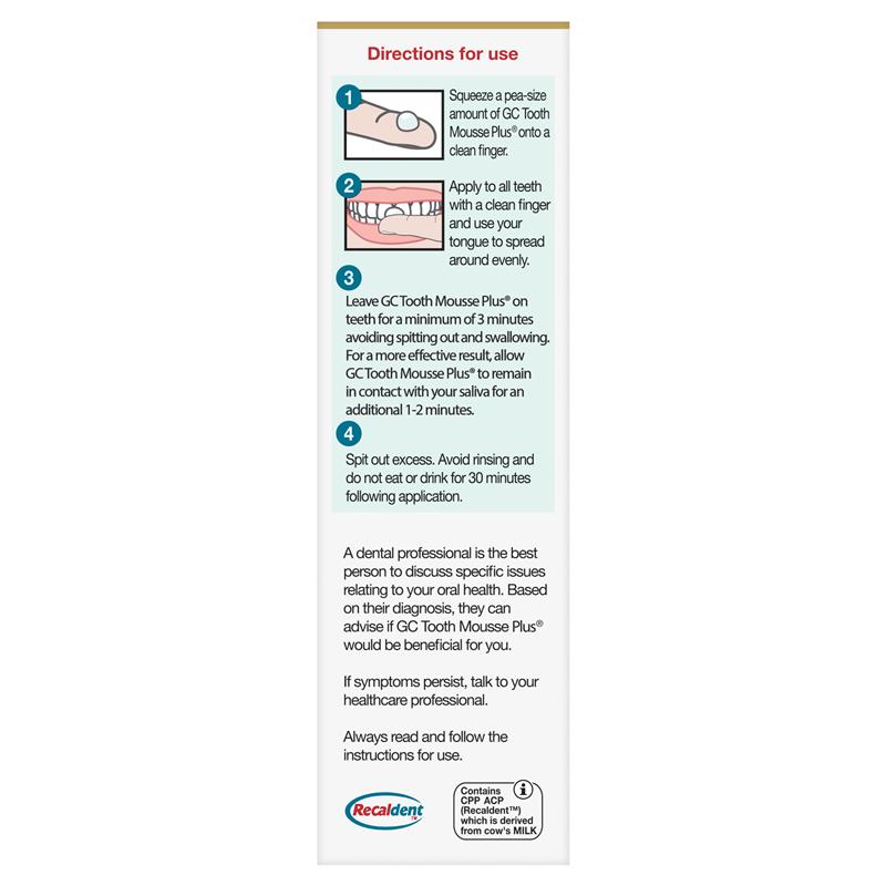 Tooth Mousse Plus Vanilla 40g-GC Dental-Matakana Pharmacy