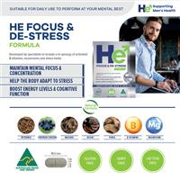 HE2 Focus & De-Stress 60 Tabs-HE2-Matakana Pharmacy