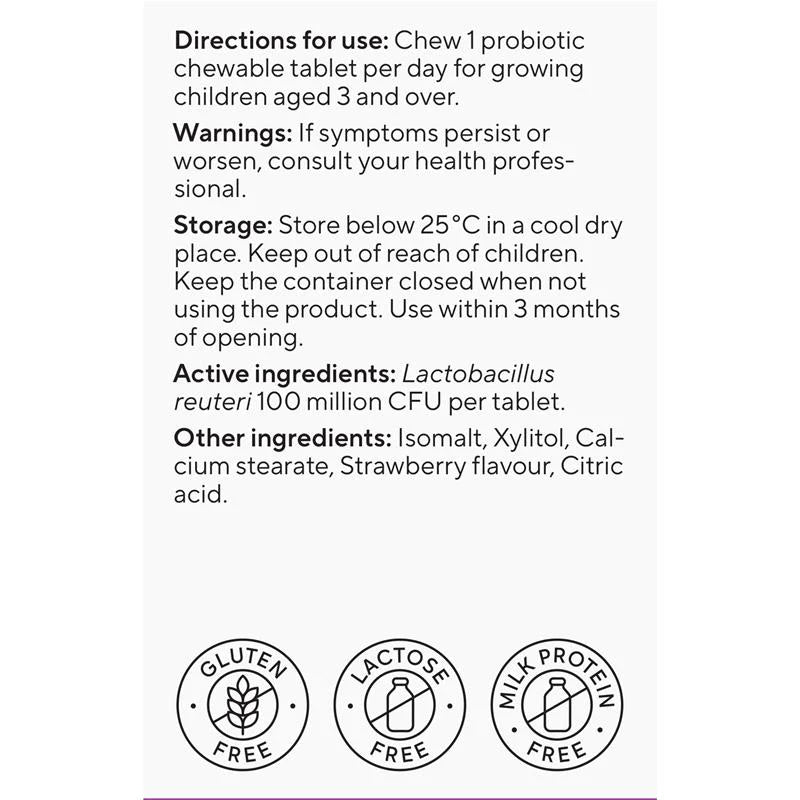 BioGaia Protectis Kids Chewable Strawberry 30s-BioGaia-Matakana Pharmacy