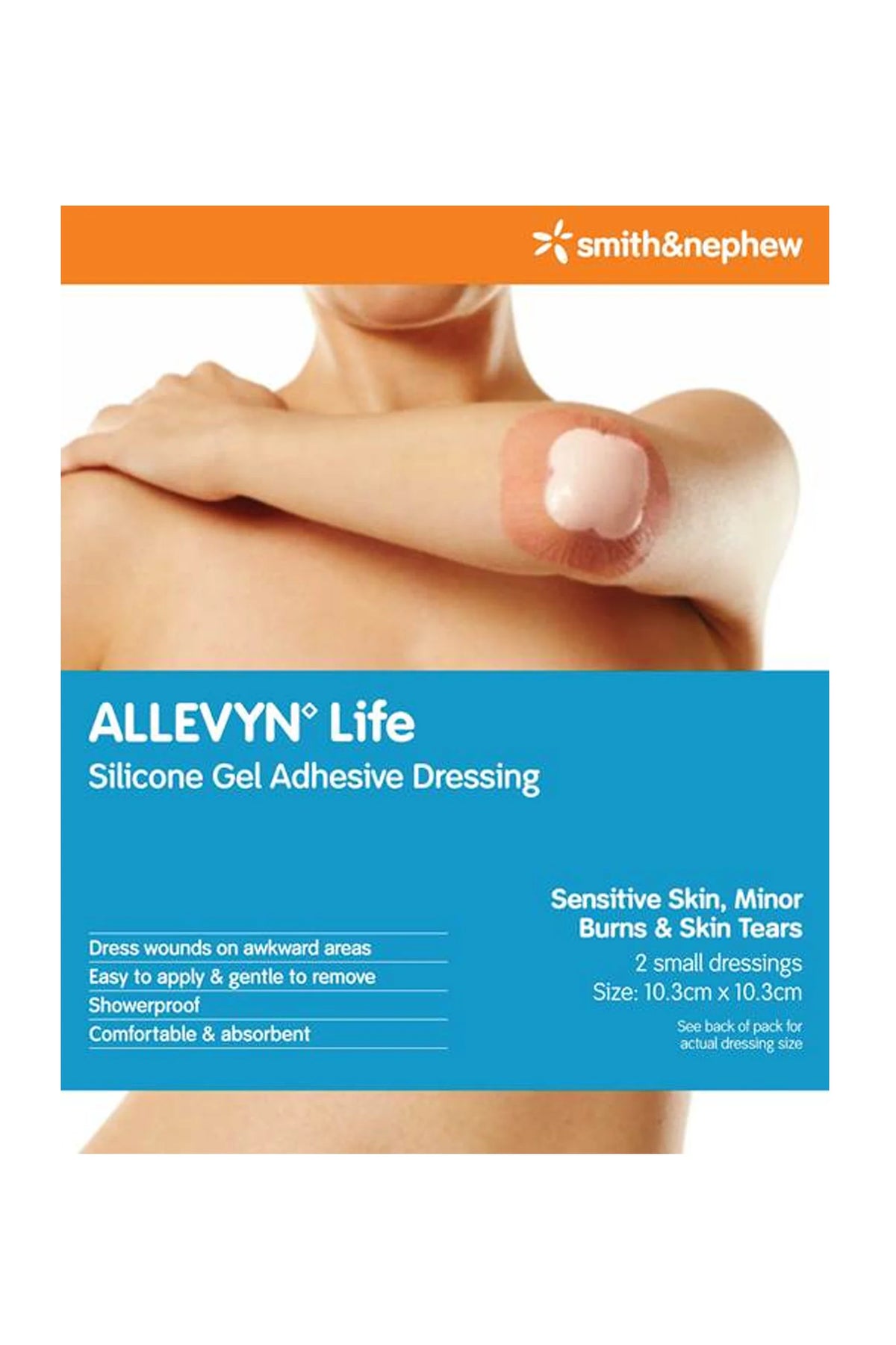 ALLEVYN Life Dressing 10.3cm x 10.3cm Pack of 2 (1 box)-Matakana Pharmacy