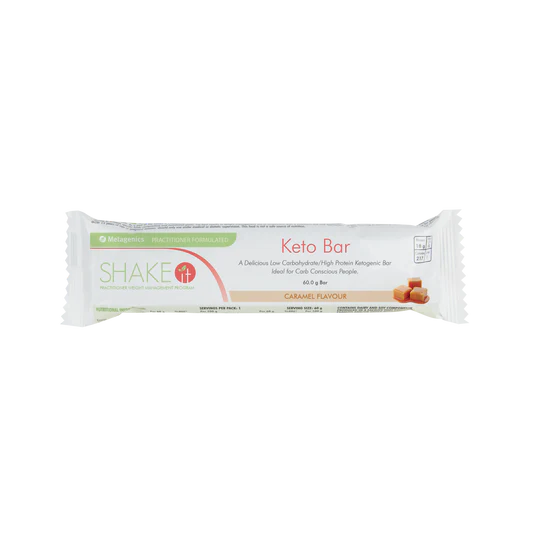 Keto Bar Caramel 60g bar-Metagenics-Matakana Pharmacy