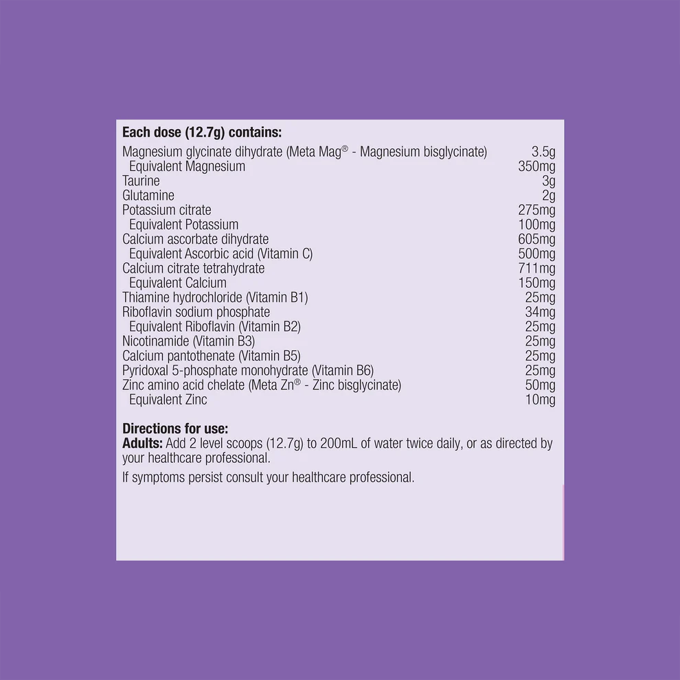 MetaRelax Raspberry 241g Powder (Formerly CalmX)-Matakana Pharmacy