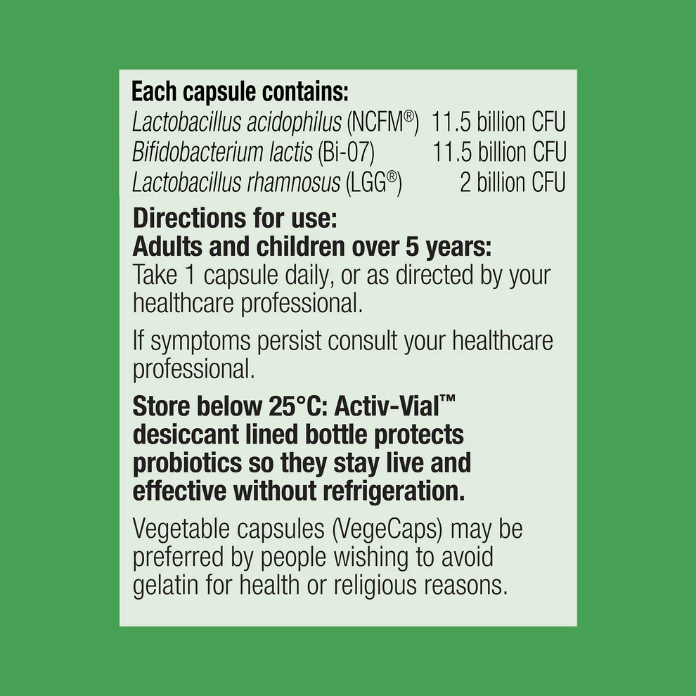 Ultra Flora Balance Dairy Free Probiotic 60 caps ingredients Matakana pharmacy