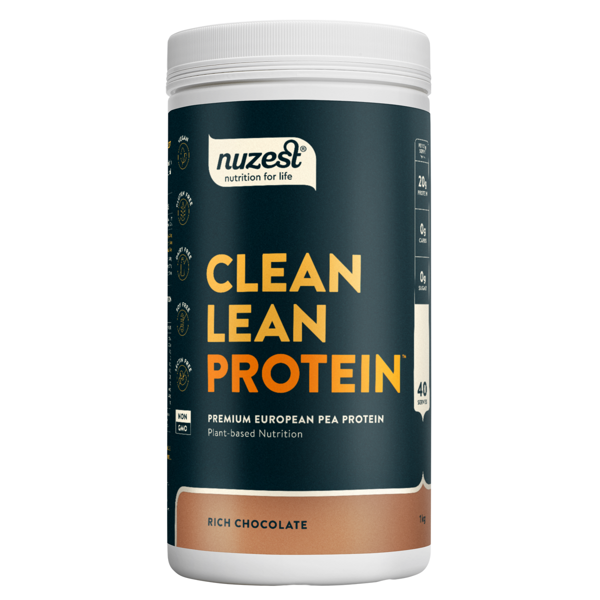 Clean Lean Protein Rich Chocolate 1kg-Nuzest-Matakana Pharmacy