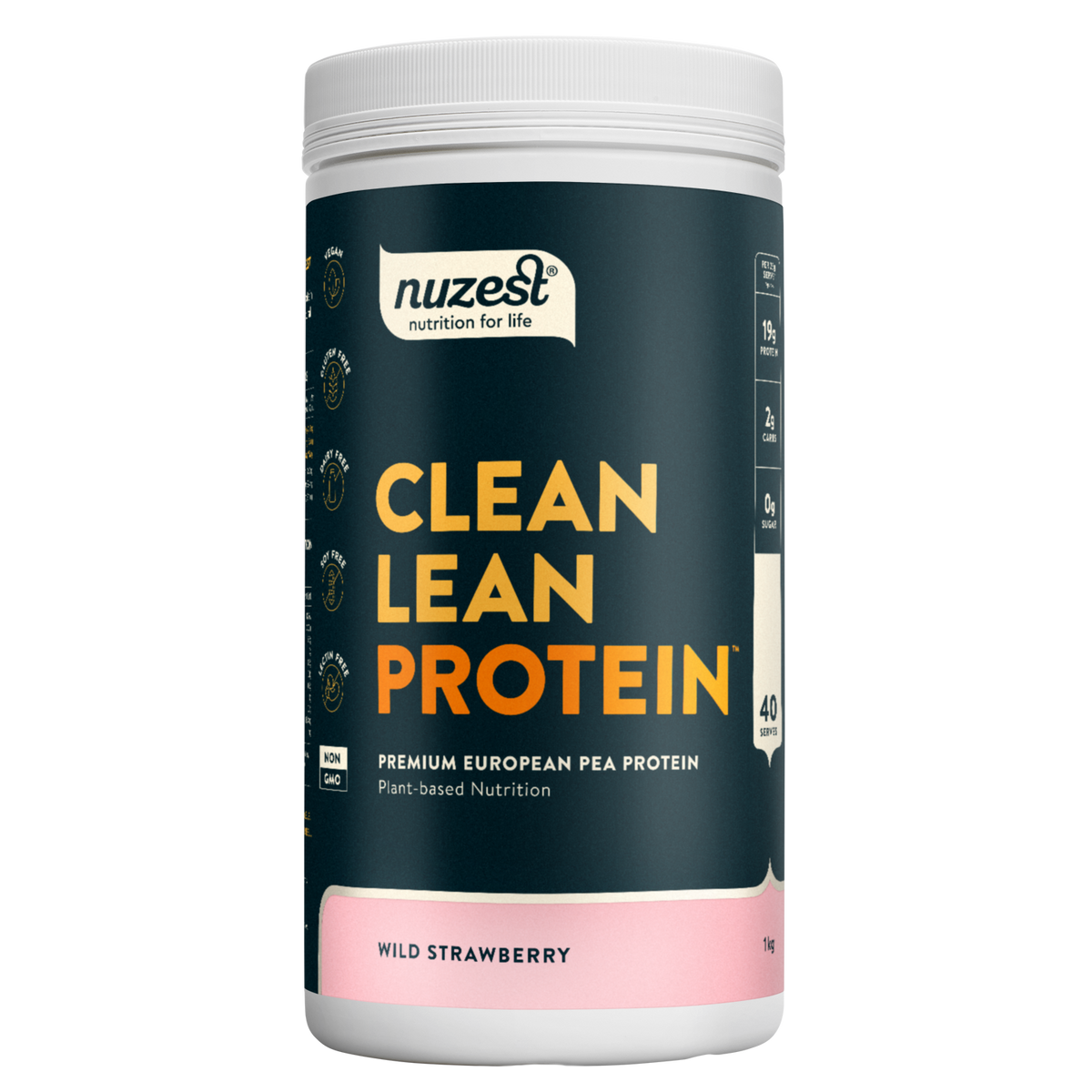 Clean Lean Protein Wild Strawberry 1kg-Nuzest-Matakana Pharmacy