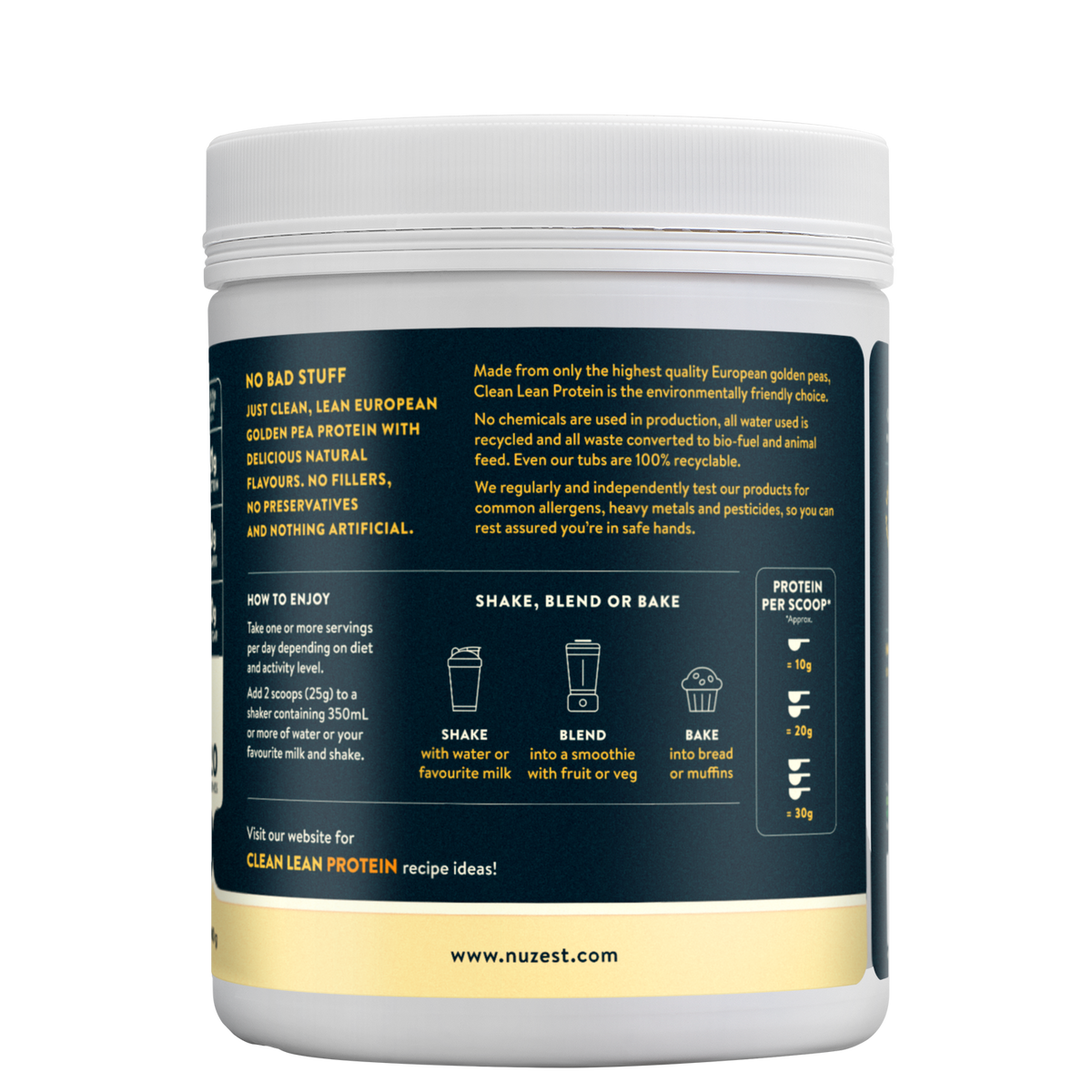 Clean Lean Protein Just Natural 500g-Nuzest-Matakana Pharmacy