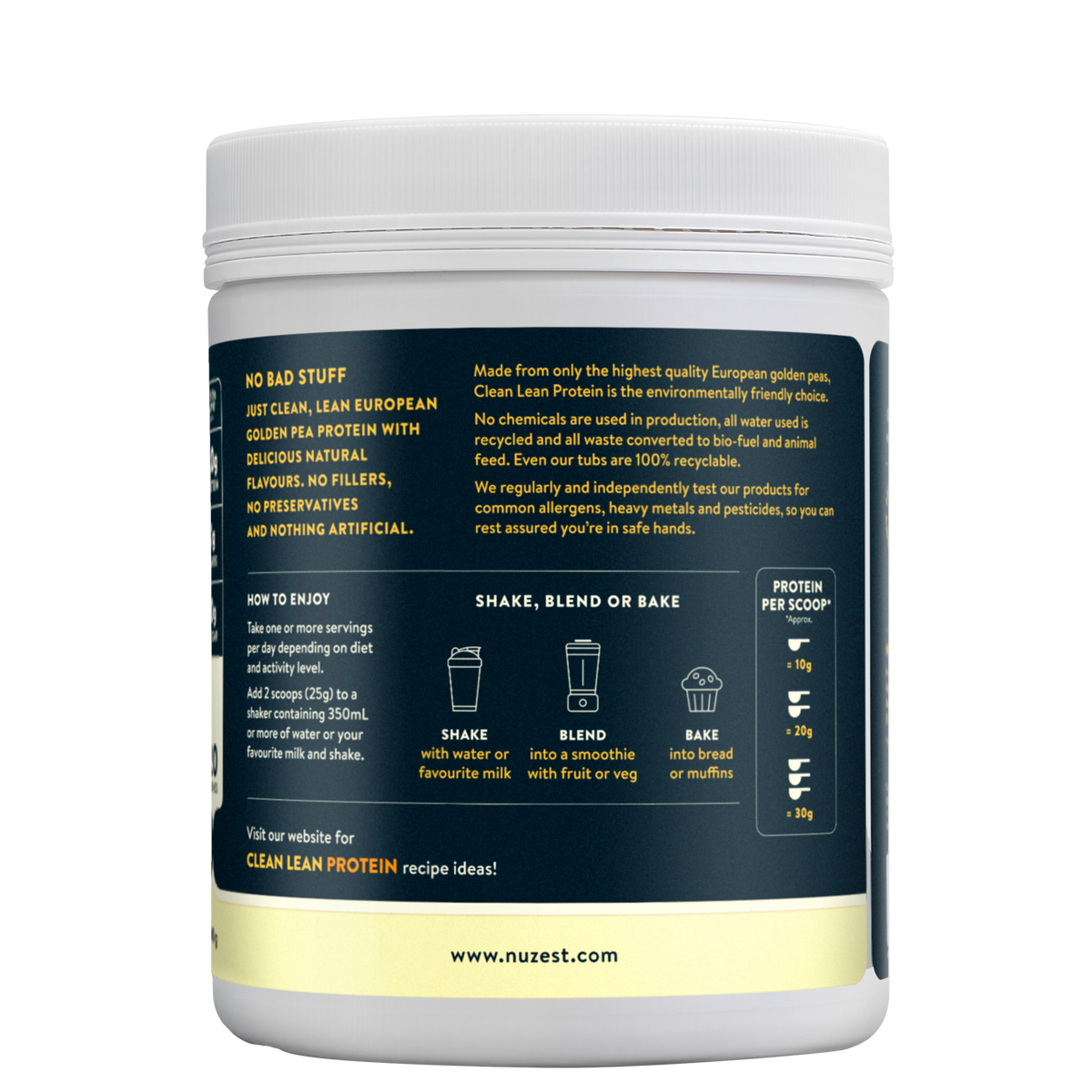 Clean Lean Protein Smooth Vanilla 500g-Nuzest-Matakana Pharmacy