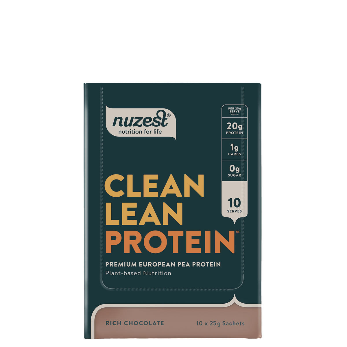 Clean Lean Protein Rich Chocolate 10x Sachet Box-Nuzest-Matakana Pharmacy