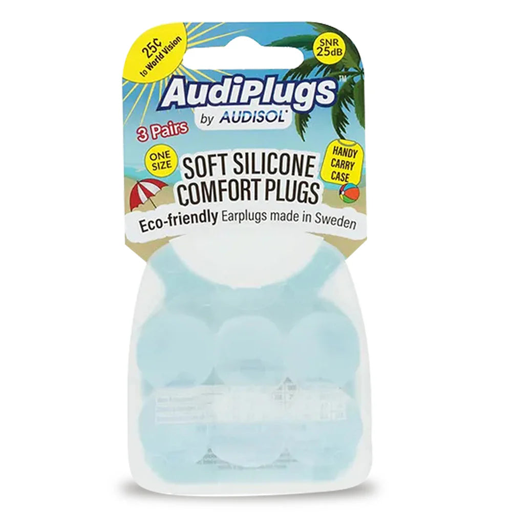 Soft Silicone Comfort Plugs 3 Pairs | Earplugs-Audisol-Matakana Pharmacy