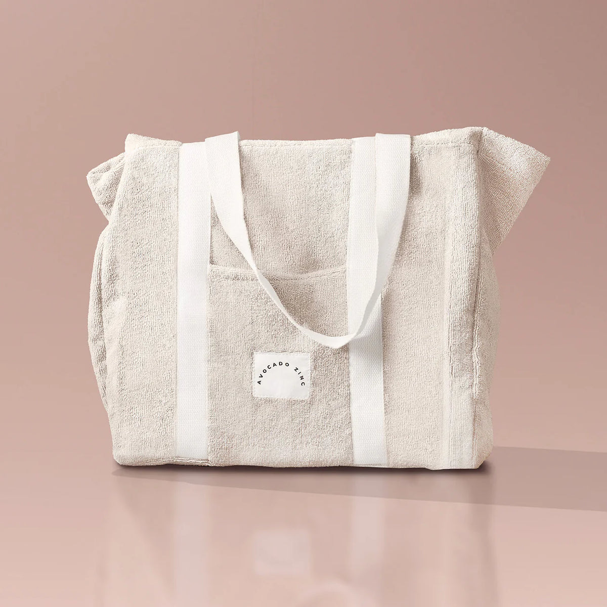 Terry Towelling Oversized Beach & Travel Tote-Avocado Zinc-Matakana Pharmacy