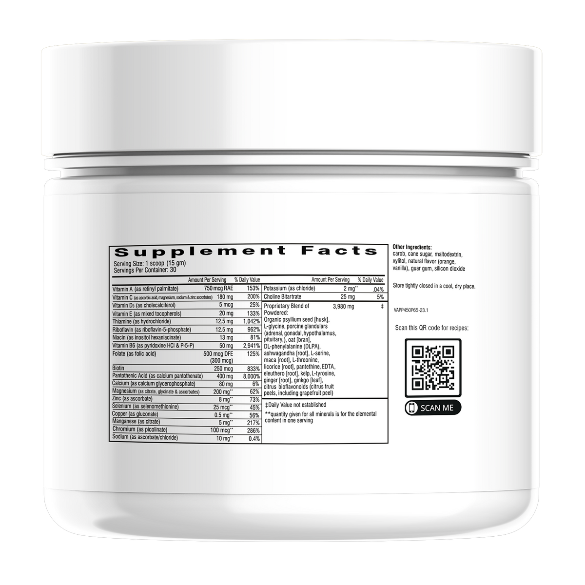 image of supplement facts