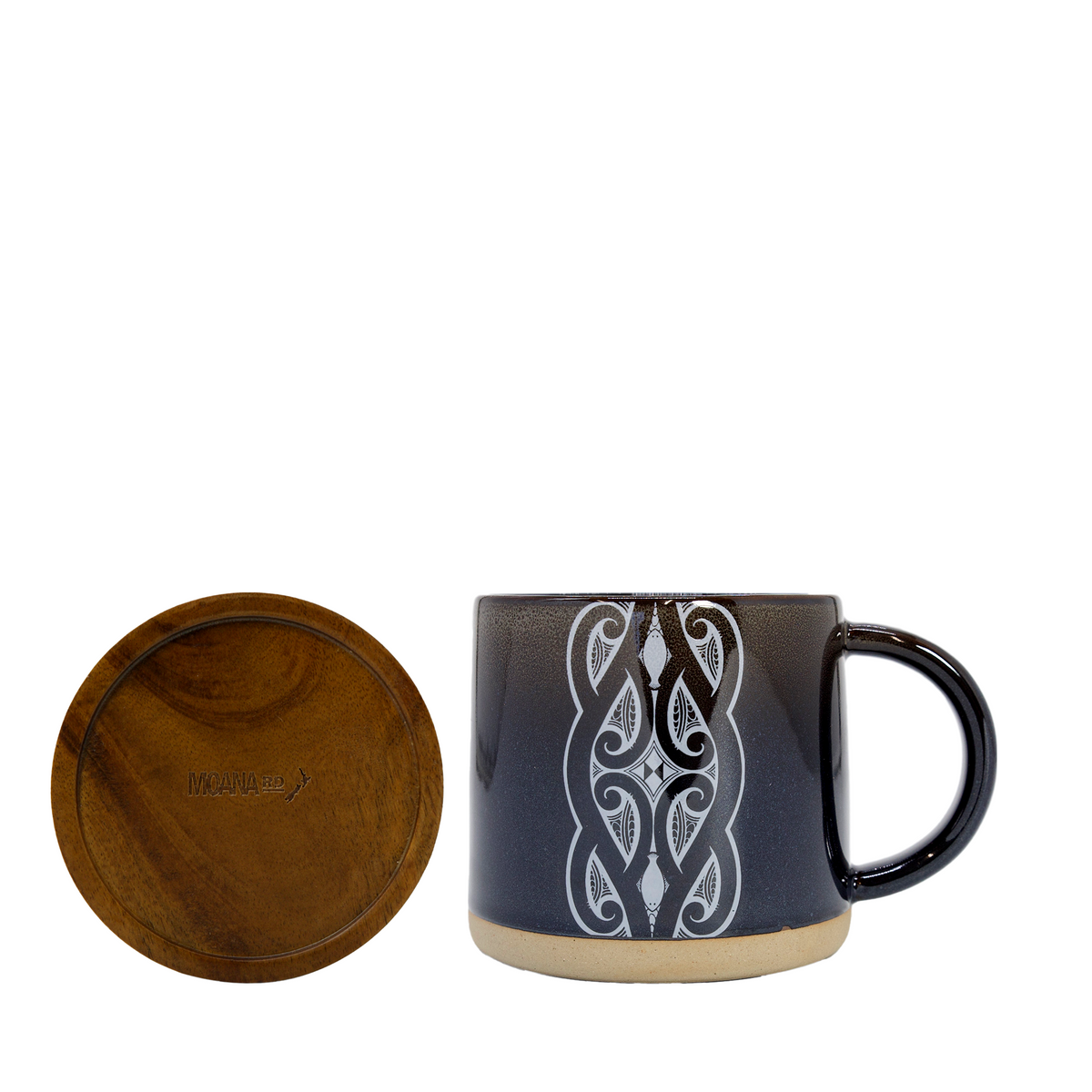 Glazed Ceramic Mug Miriama Grace-Smith Black-Matakana Pharmacy