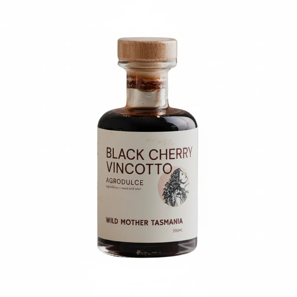 Aged Black Cherry Vincotto Agroculce 200ml-Wild Mother Tasmania-Matakana Pharmacy