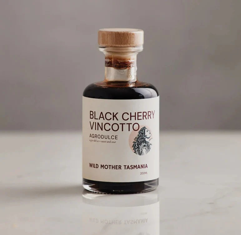 Aged Black Cherry Vincotto Agroculce 200ml-Wild Mother Tasmania-Matakana Pharmacy