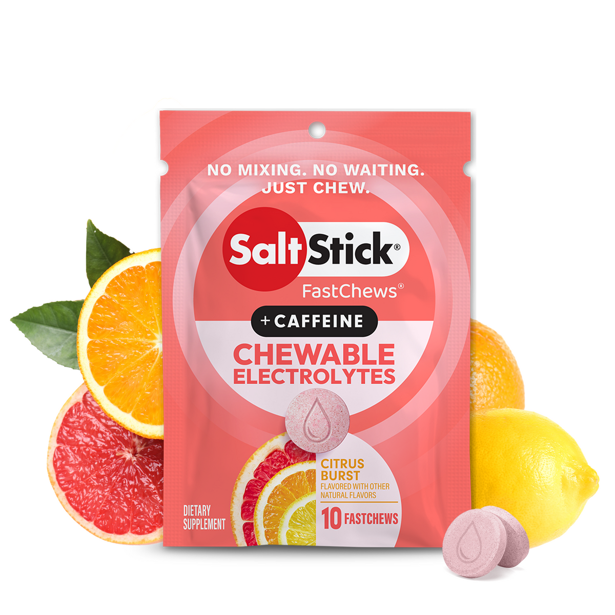 Saltstick Caffeine FastChews Citrus Burst Bottle 60 Chews