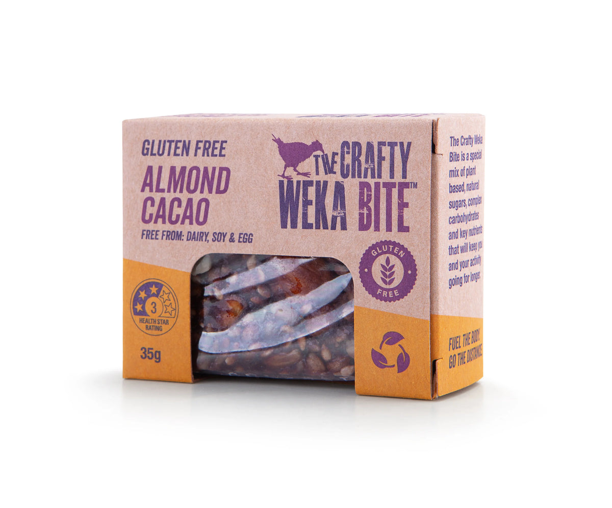 Almond Cacao Snack Bar 35g | Crafty Weka-Crafty Weka-Matakana Pharmacy