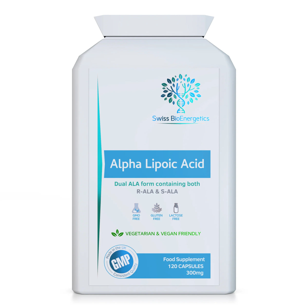 Alpha Lipoic Acid Dual Form 300mg 120 Capsules-Swiss Bioenergetics-Matakana Pharmacy