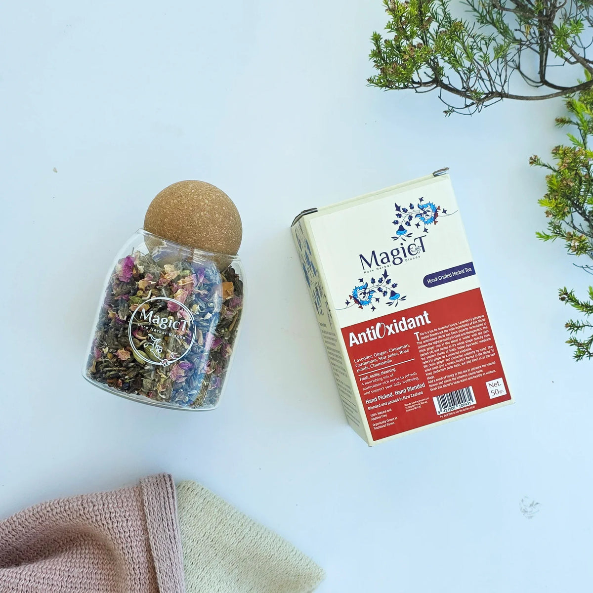 MagicT AntiOxidant Tea - Blend 40g Pouch and 50g Glass Jar-Magic T-Matakana Pharmacy