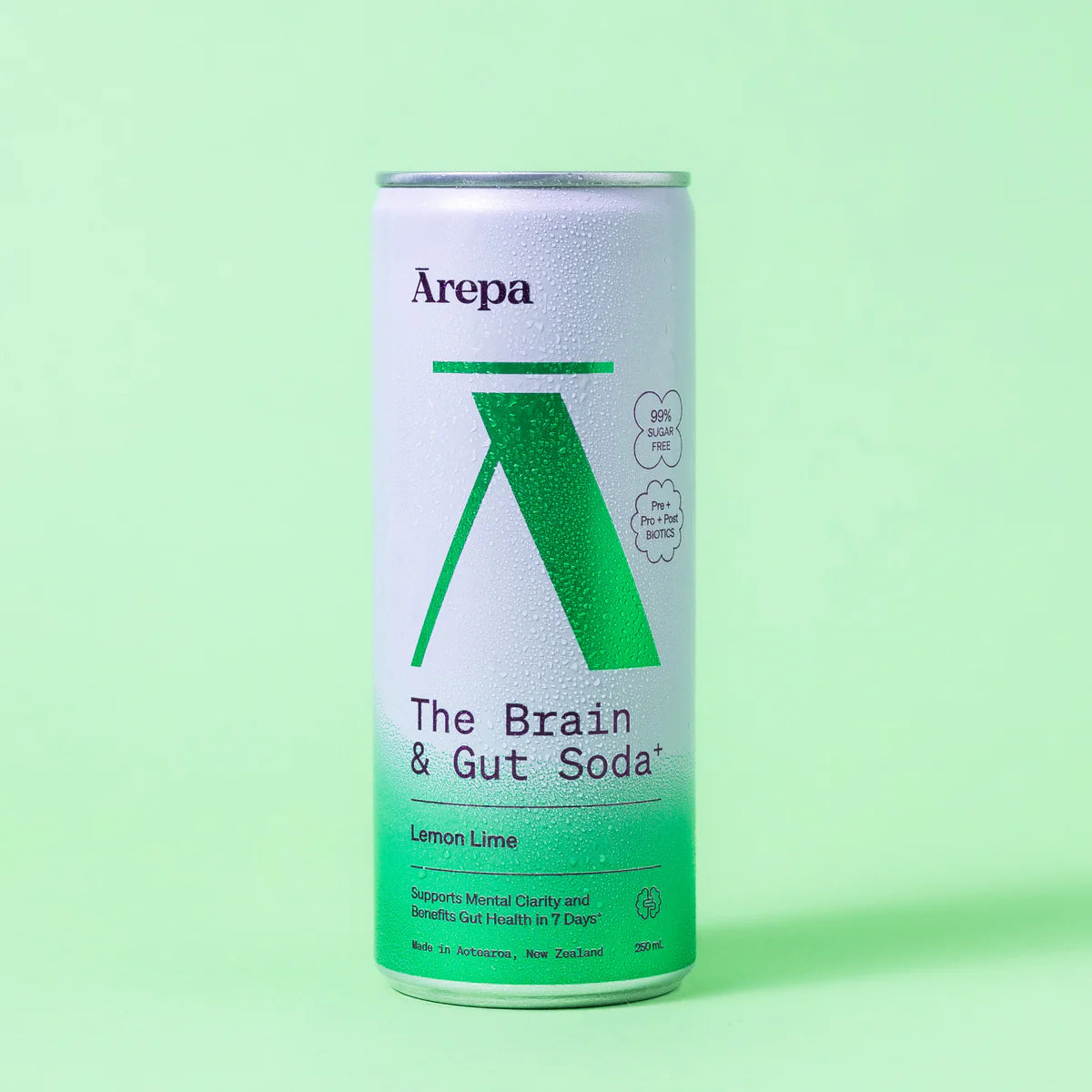 Arepa The Brain & Gut Soda Lemon Lime 250ml-Arepa-Matakana Pharmacy
