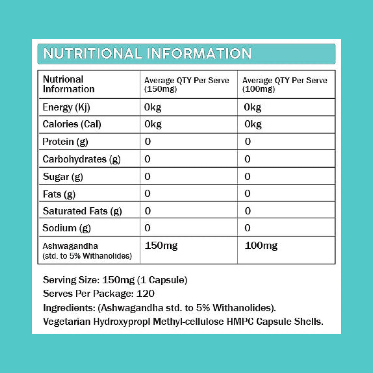 Ashwagandha 120 Capsules-Primabolics-Matakana Pharmacy