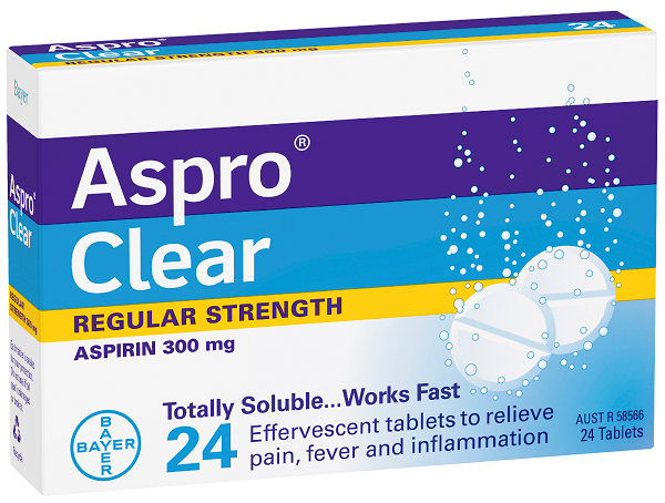 Aspro Clear 300mg 24tabs-Bayer-Matakana Pharmacy