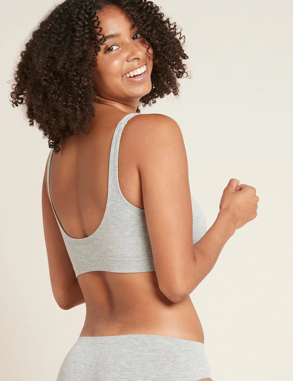 BOODY Womens Shaper Crop Bra Medium Light Grey Marle-Matakana Pharmacy