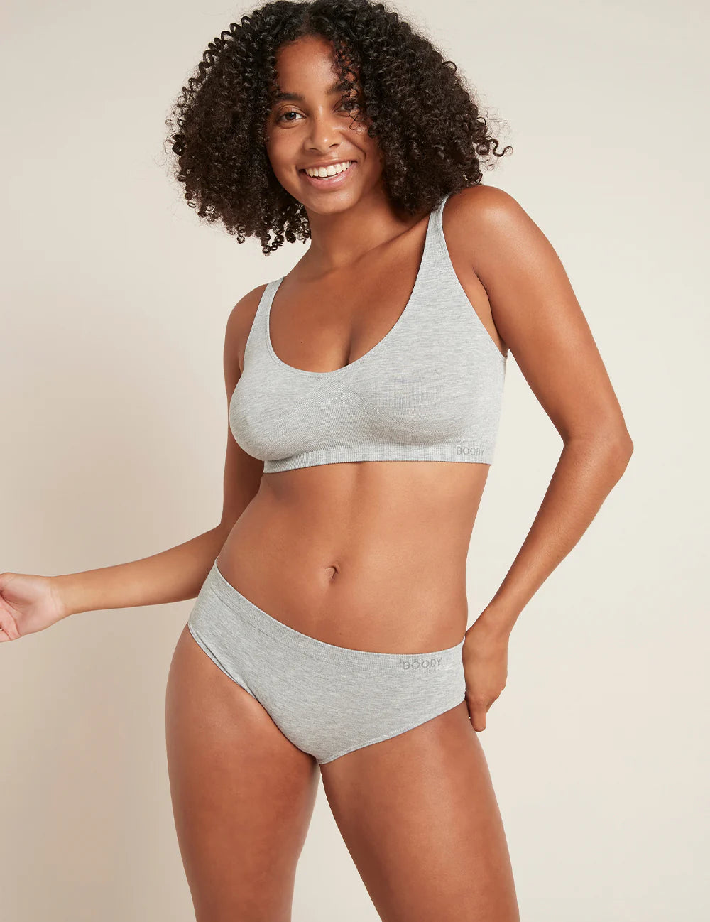 BOODY Womens Shaper Crop Bra XL Light Grey Marle-Matakana Pharmacy